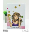 MOCHI PARTY GIRL RUBBER STAMP